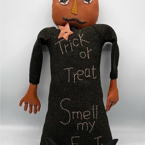 RARE Sharon Andrews ESC Trading Folk Art Pumpkin Man - Picture 4 of 9